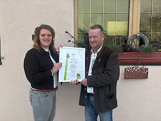 Verleihung des Nachhaltigkeitszertifikates an das Hotel Rösslwirt